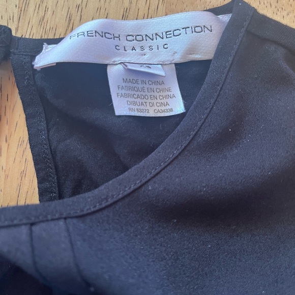 FRENCH CONNECTION  Swing Tank Solid Black Sleeveless Crew Neck Rayon XS - Picture 3 of 6